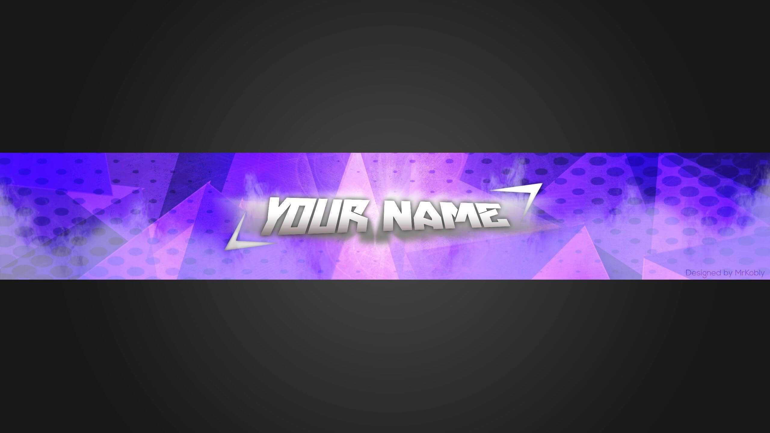 2560X1440 Clean, Simple, Blue | Youtube Banner Template Within Banner Template For Photoshop