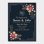 25Th Anniversary Invitation Card Template Birthday Pertaining To Engagement Invitation Card Template