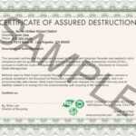 26 Images Of Attestation Of Data Destruction Template Intended For Hard Drive Destruction Certificate Template