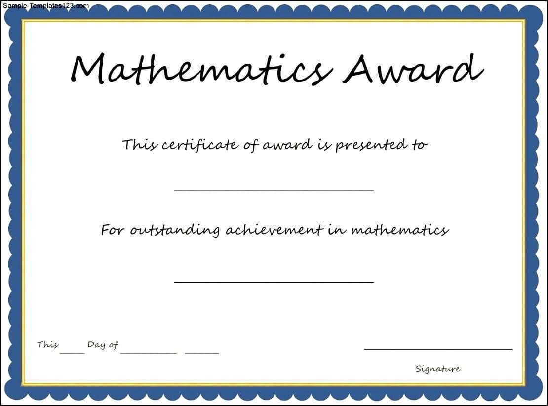 26 Images Of Calculus Certificate Template Free | Unemeuf Intended For Math Certificate Template