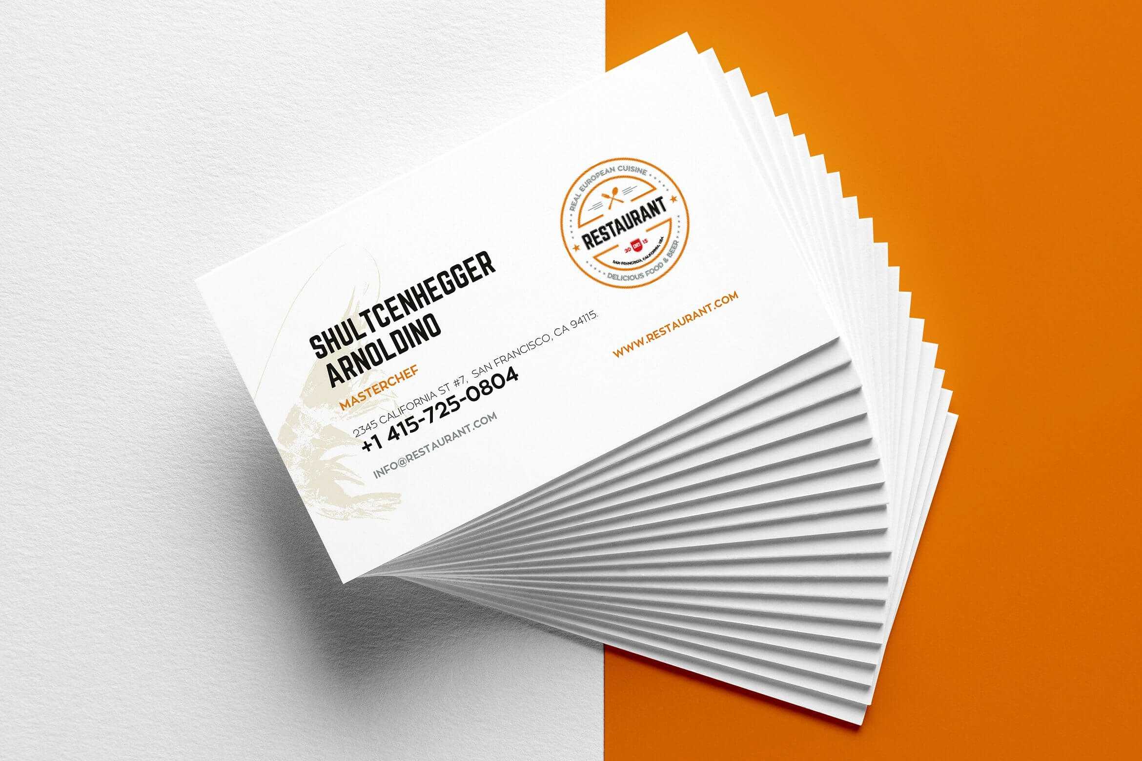 27+ Creative Restaurant Business Card Templates – Ai, Apple In Restaurant Business Cards Templates Free