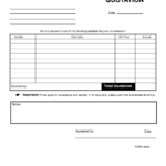 27 Images Of Blank Quote Template | Nategray Pertaining To Blank Estimate Form Template