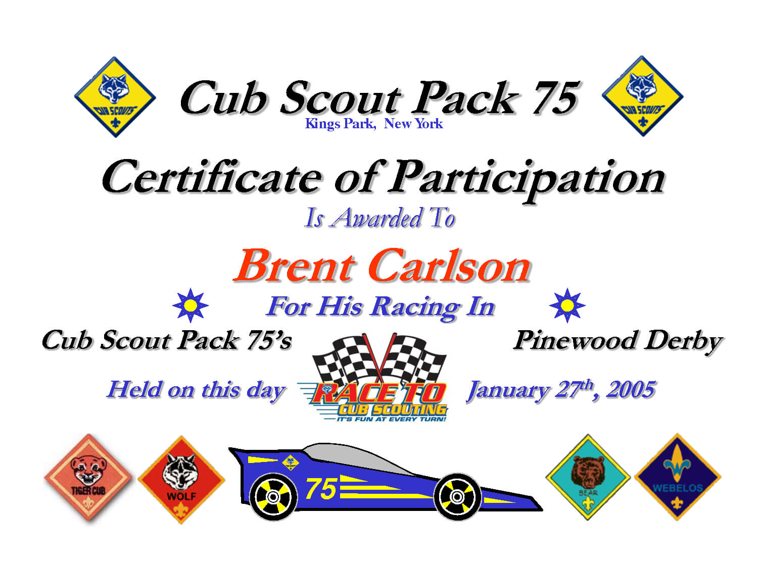 27 Images Of Boy Scout Pinewood Derby Award Template | Bfegy Inside Pinewood Derby Certificate Template