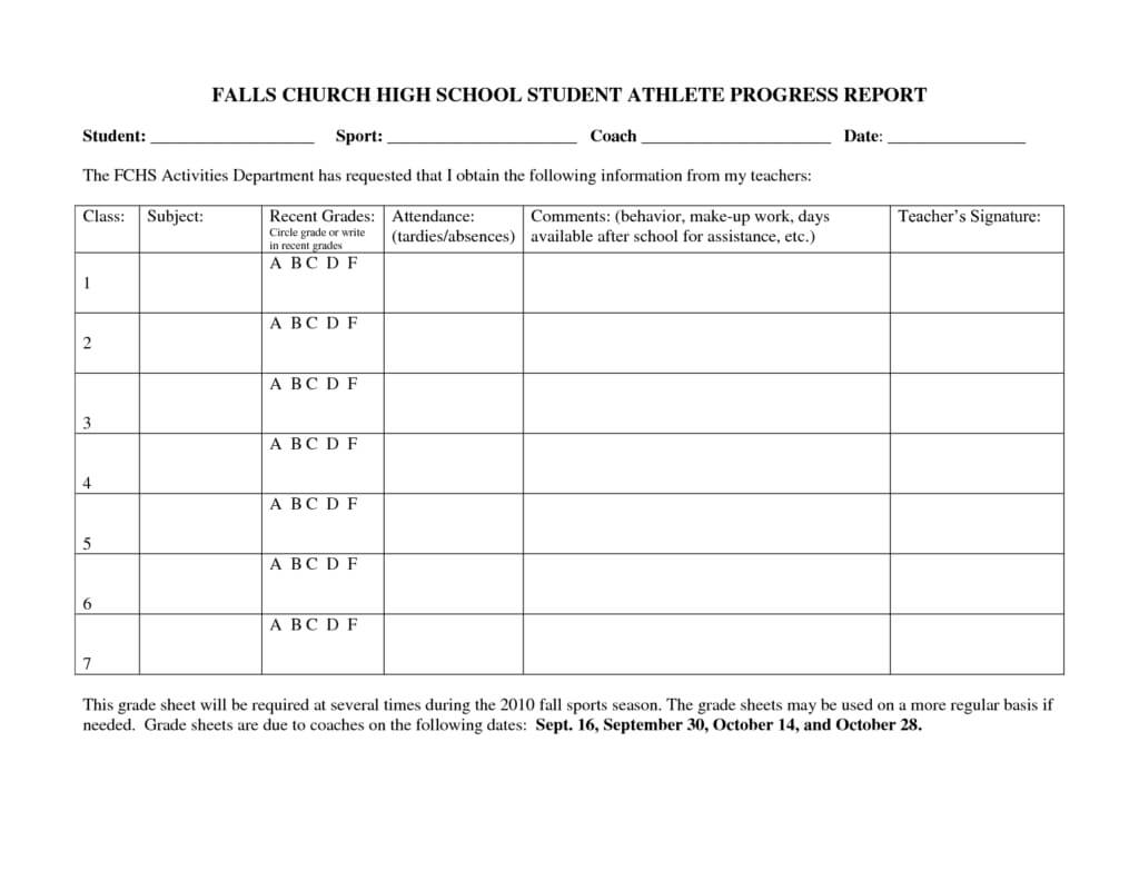 27 Images Of College Grade Report Template | Elcarco Intended For Student Grade Report Template
