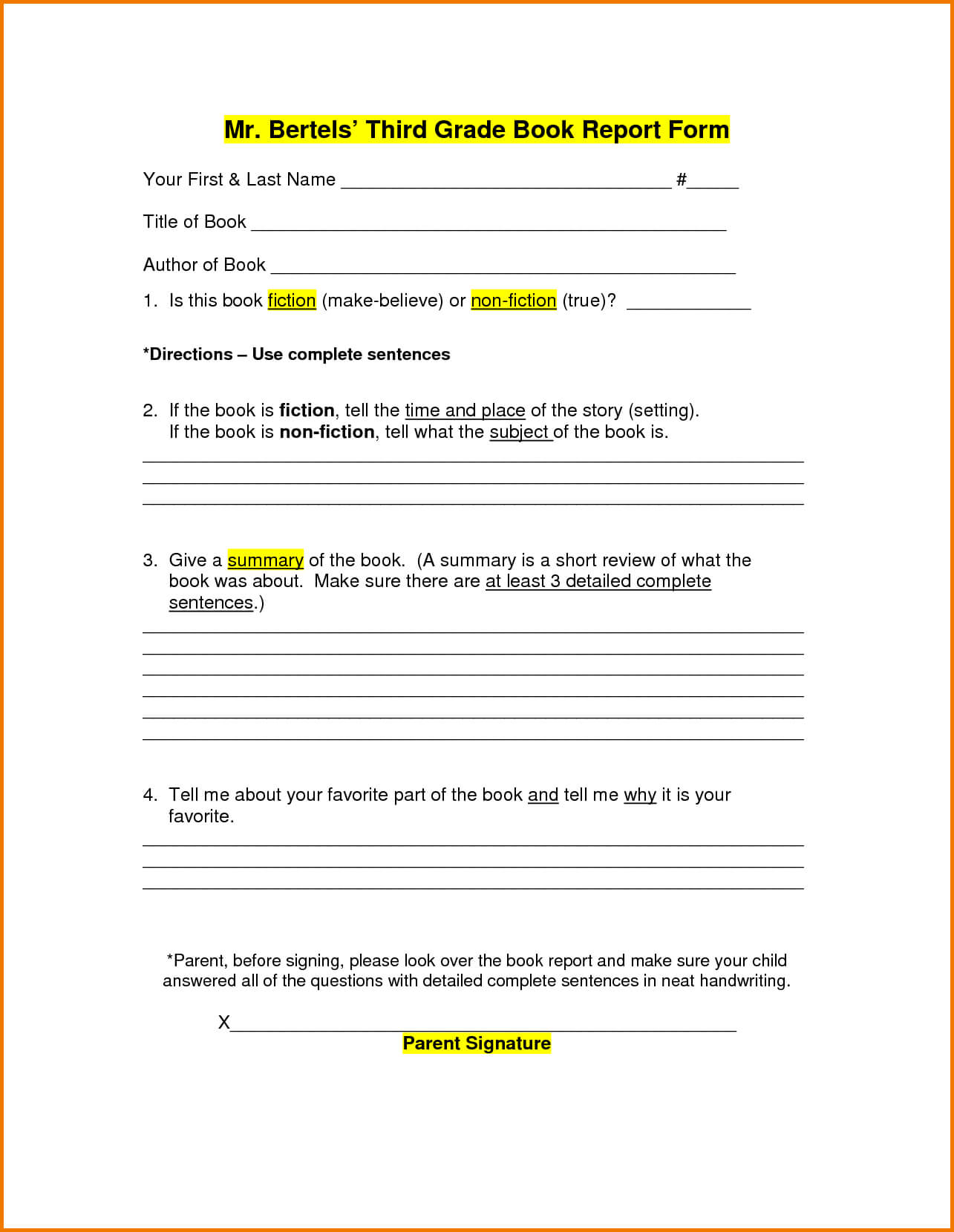 27 Images Of Graduate Level Book Report Template | Bfegy Regarding First Grade Book Report Template