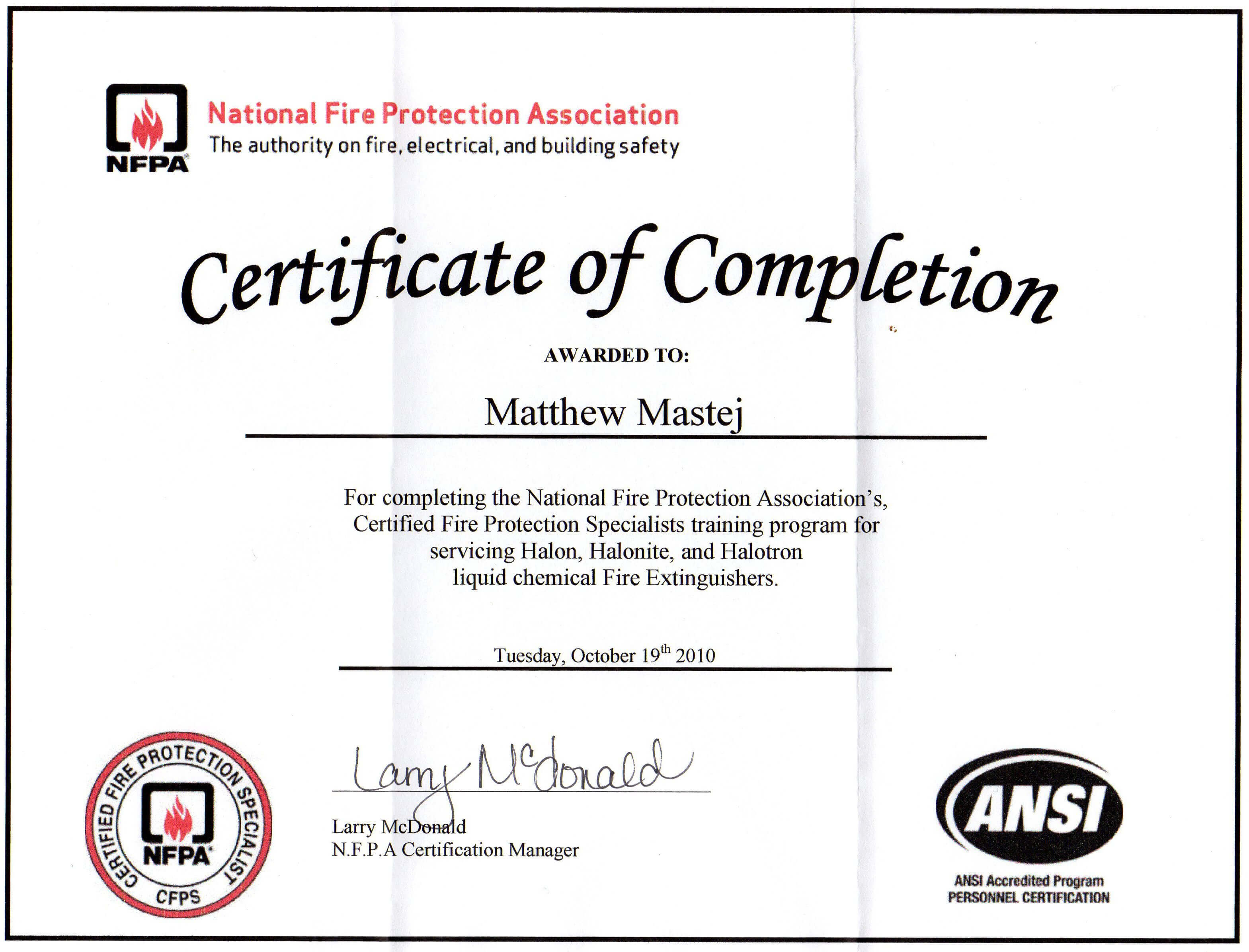 28 Fire Extinguisher Certificate Template Free Printable Regarding Fire Extinguisher Certificate Template