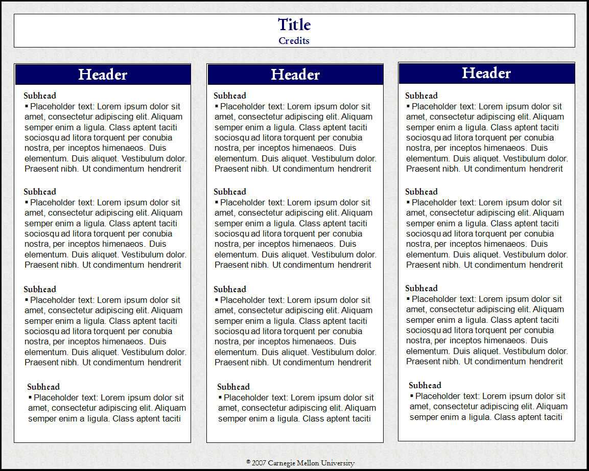 28 Images Of 3 Column Horizontal Template Downloadable In 3 Column Word Template