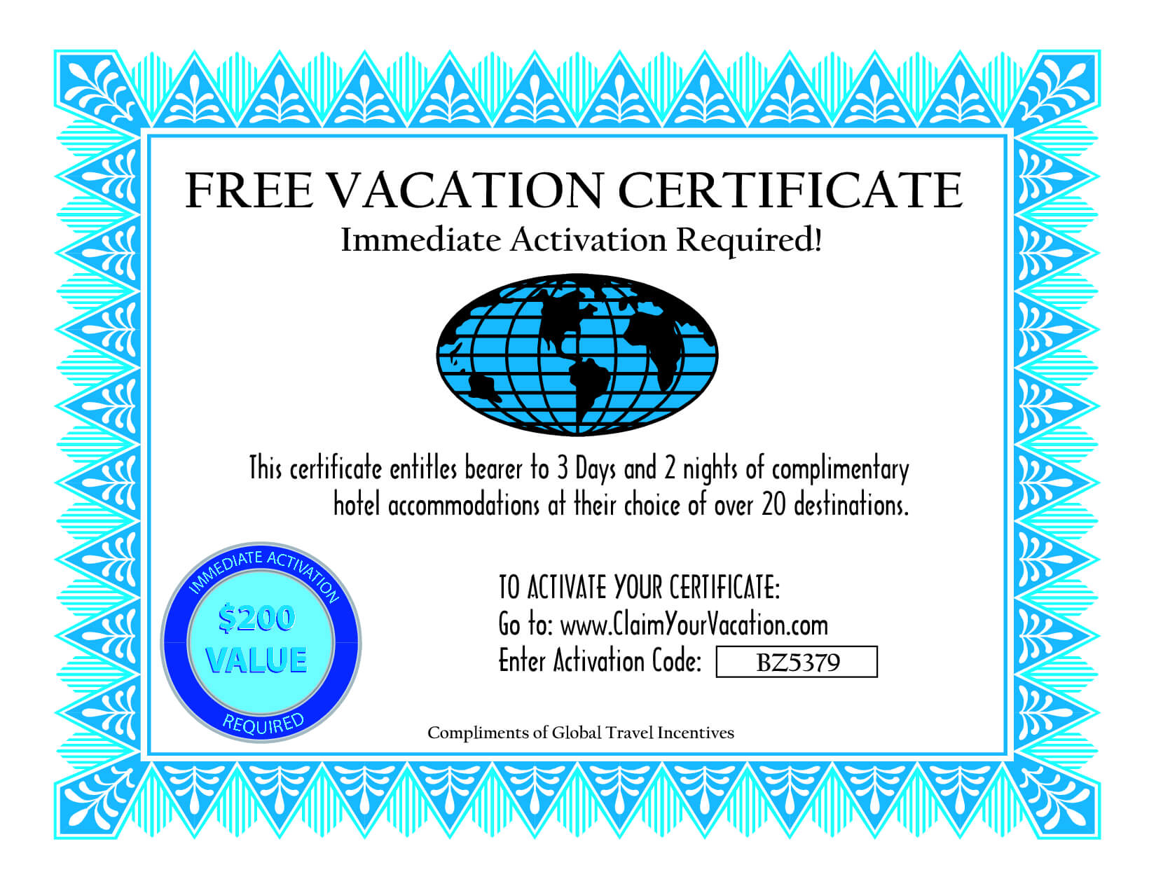 28 Images Of Beach Travel Gift Certificates Template | Bfegy For Free Travel Gift Certificate Template