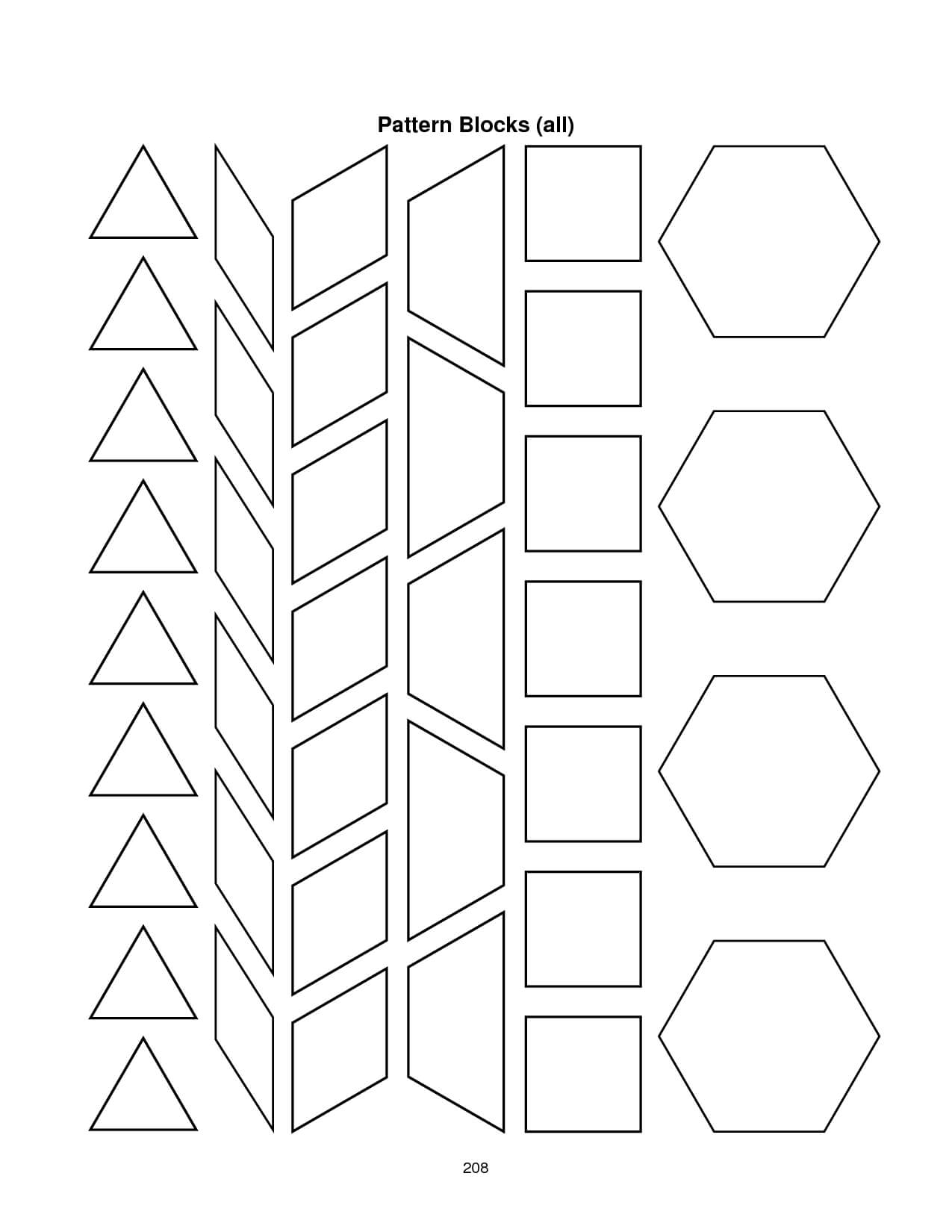 28 Images Of Blank Alphabet Pattern Block Template | Migapps Inside Blank Pattern Block Templates