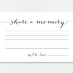 28 Images Of Favorite Birthday Memory Template | Nategray In In Memory Cards Templates