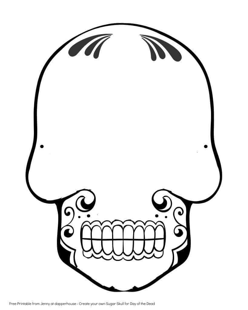 28 Images Of Sugar Skull Drawing Template | Zeept Intended For Blank Sugar Skull Template