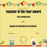 28 Images Of Teacher Appreciation Free Certificate Template In Teacher Of The Month Certificate Template