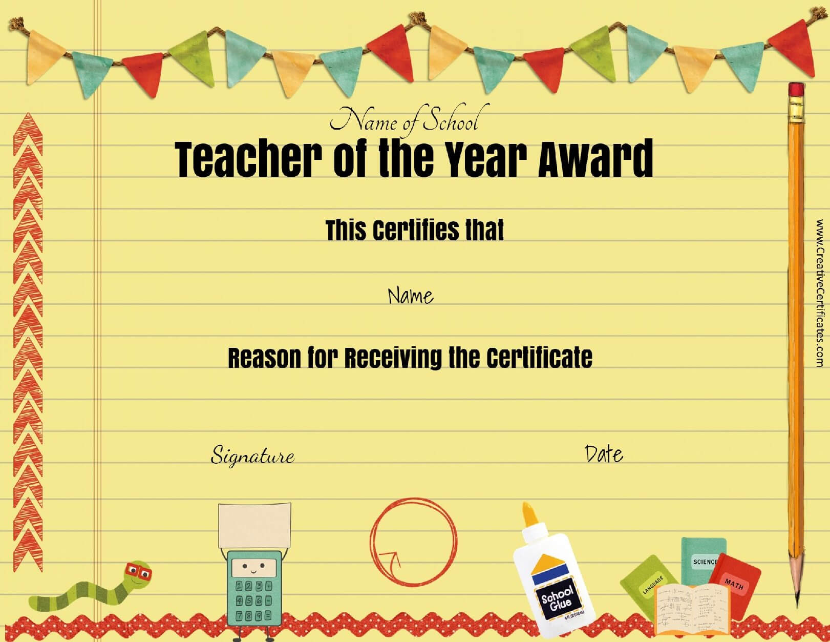 28 Images Of Teacher Appreciation Free Certificate Template In Teacher Of The Month Certificate Template