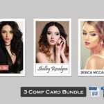 3 Model Comp Card Template Bundle | Modeling Comp Card Model Inside Zed Card Template