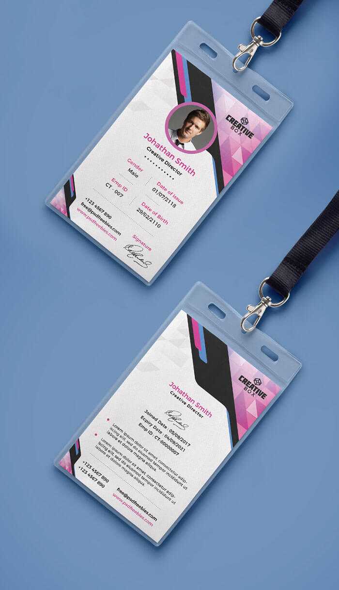 30+ Best Id Card And Lanyard Templates 2019 (Psd, Vector Intended For Conference Id Card Template