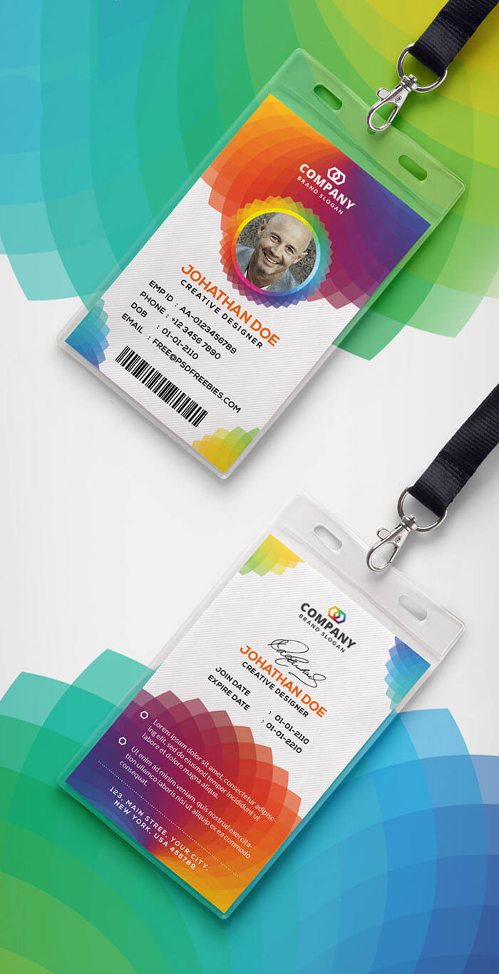 30+ Best Id Card And Lanyard Templates 2019 (Psd, Vector Throughout Conference Id Card Template