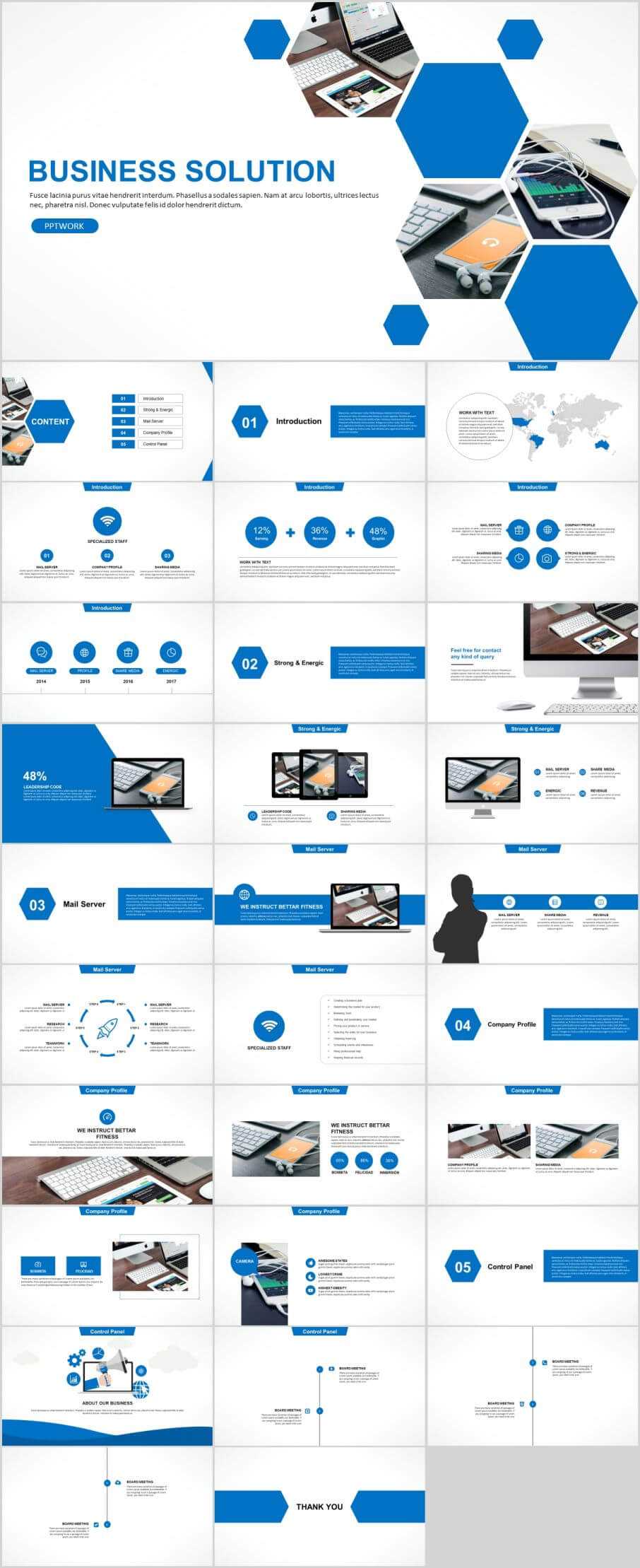 30+ Blue Business Solution Powerpoint Templates Intended For Powerpoint Template Resolution