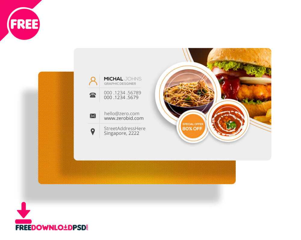 30+ Delicate Restaurant Business Card Templates | Decolore With Regard To Food Business Cards Templates Free