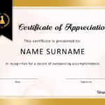 30 Free Certificate Of Appreciation Templates And Letters In Certificate Of Excellence Template Free Download