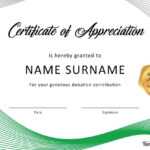 30 Free Certificate Of Appreciation Templates And Letters In In Appreciation Certificate Templates