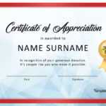 30 Free Certificate Of Appreciation Templates And Letters Intended For Thanks Certificate Template