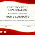 30 Free Certificate Of Appreciation Templates And Letters Regarding Long Service Certificate Template Sample