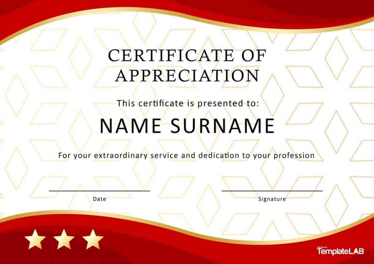 30 Free Certificate Of Appreciation Templates And Letters Regarding Long Service Certificate Template Sample