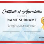 30 Free Certificate Of Appreciation Templates And Letters Regarding Printable Certificate Of Recognition Templates Free