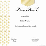 30 Free Printable Dance Certificates | Pryncepality Intended For Dance Certificate Template