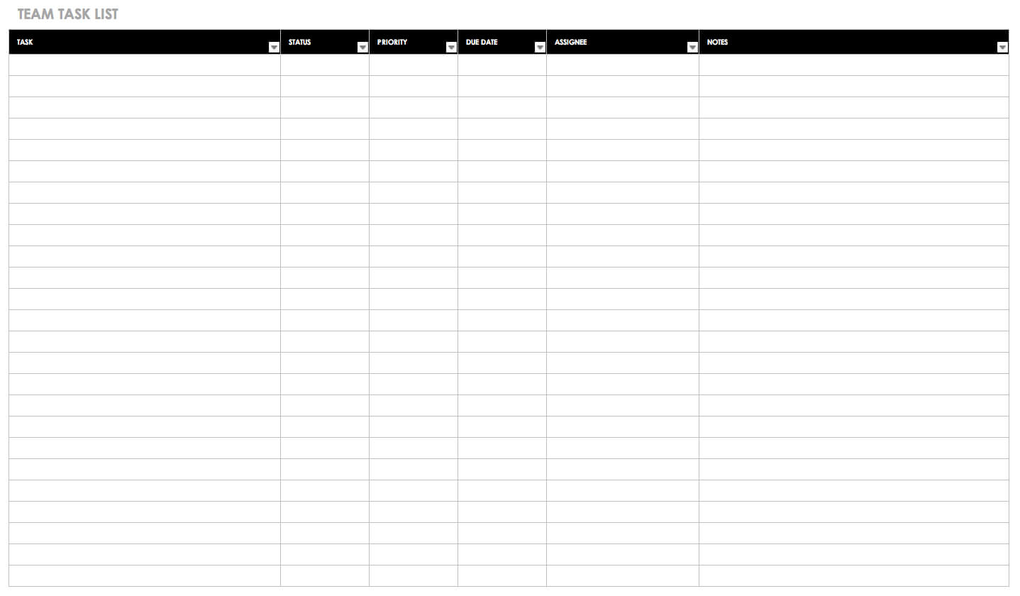 30+ Free Task And Checklist Templates | Smartsheet For Blank Checklist Template Word