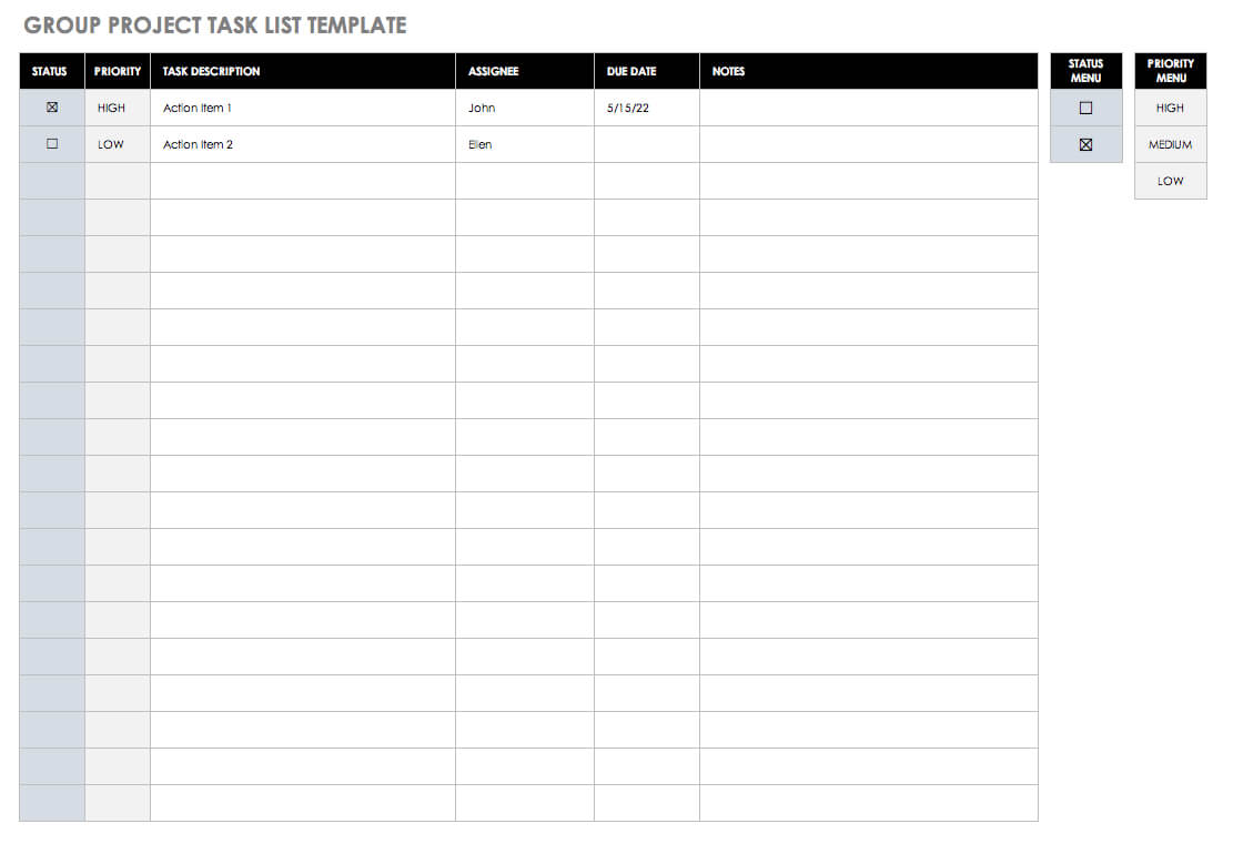 30+ Free Task And Checklist Templates | Smartsheet With Daily Task List Template Word