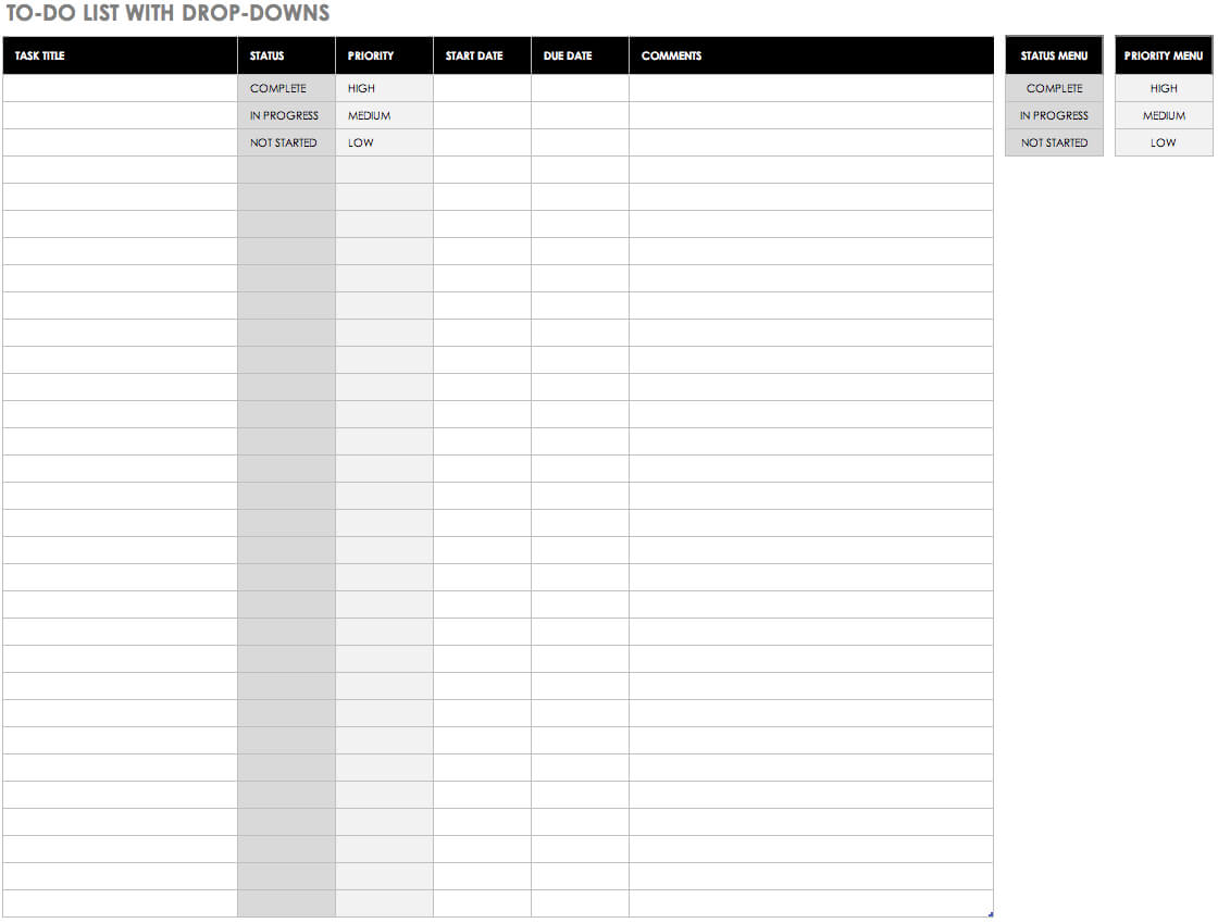 30+ Free Task And Checklist Templates | Smartsheet With Daily Task List Template Word