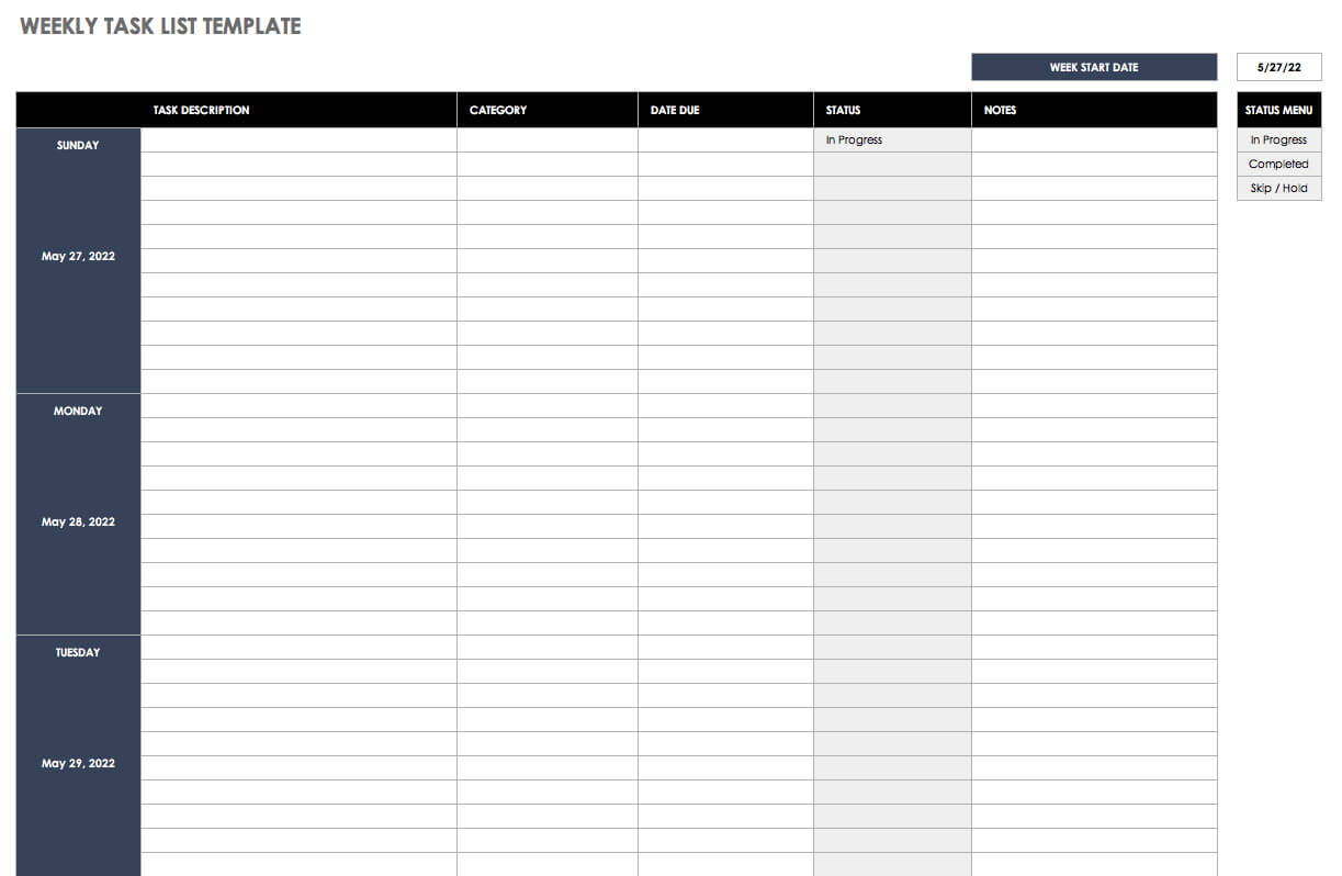 30+ Free Task And Checklist Templates | Smartsheet Within Daily Task List Template Word