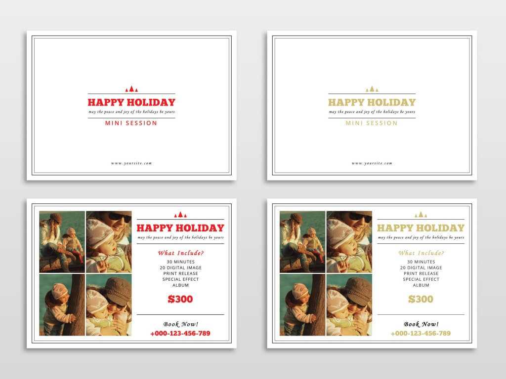 30 Holiday Card Templates For Photographers To Use This Year Inside Free Photoshop Christmas Card Templates For Photographers