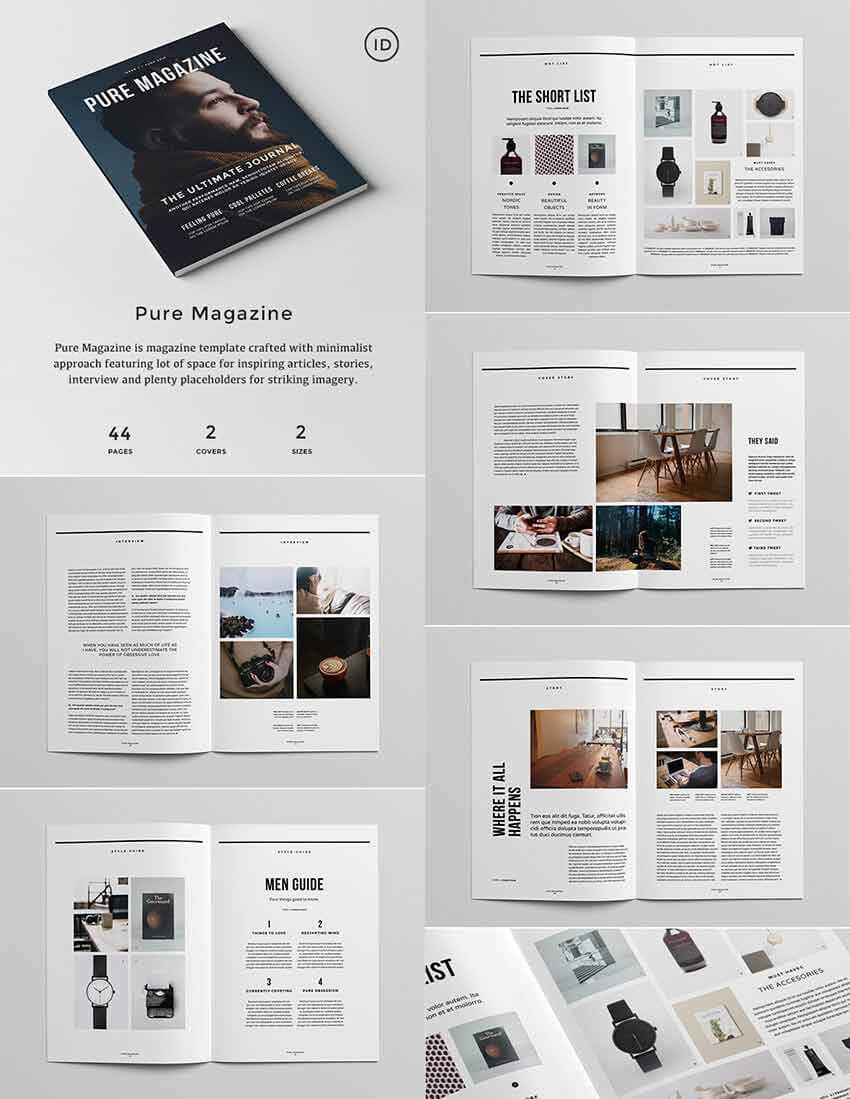30 Magazine Templates With Creative Print Layout Designs Intended For Magazine Template For Microsoft Word