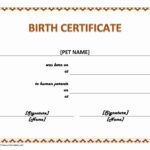 30 Stuffed Animal Birth Certificate Template | Pryncepality Within Build A Bear Birth Certificate Template
