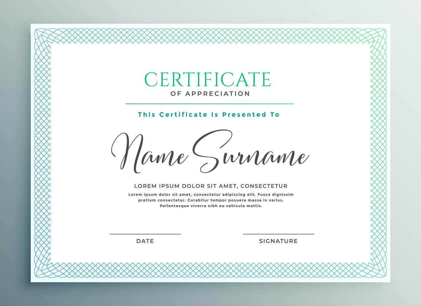 33+ Certificate Of Appreciation Template Download Now!! For Volunteer Of The Year Certificate Template