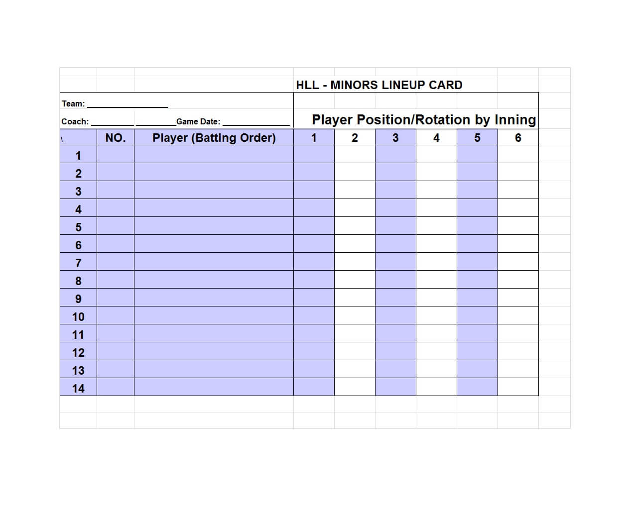 33 Printable Baseball Lineup Templates [Free Download] ᐅ Throughout Free Baseball Lineup Card Template