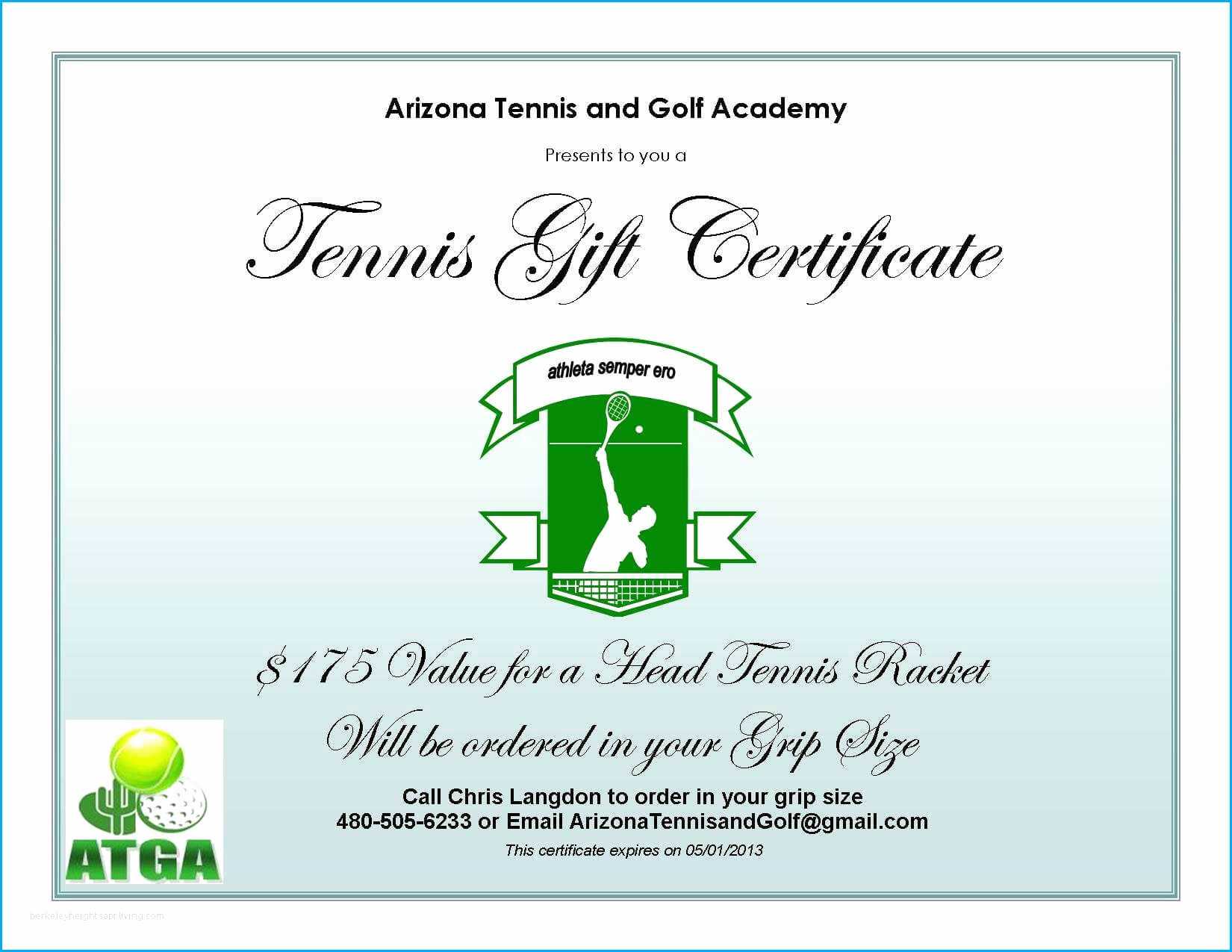 35 Best Of Golf Gift Certificate Template | Alaskafreepress Throughout Tennis Gift Certificate Template