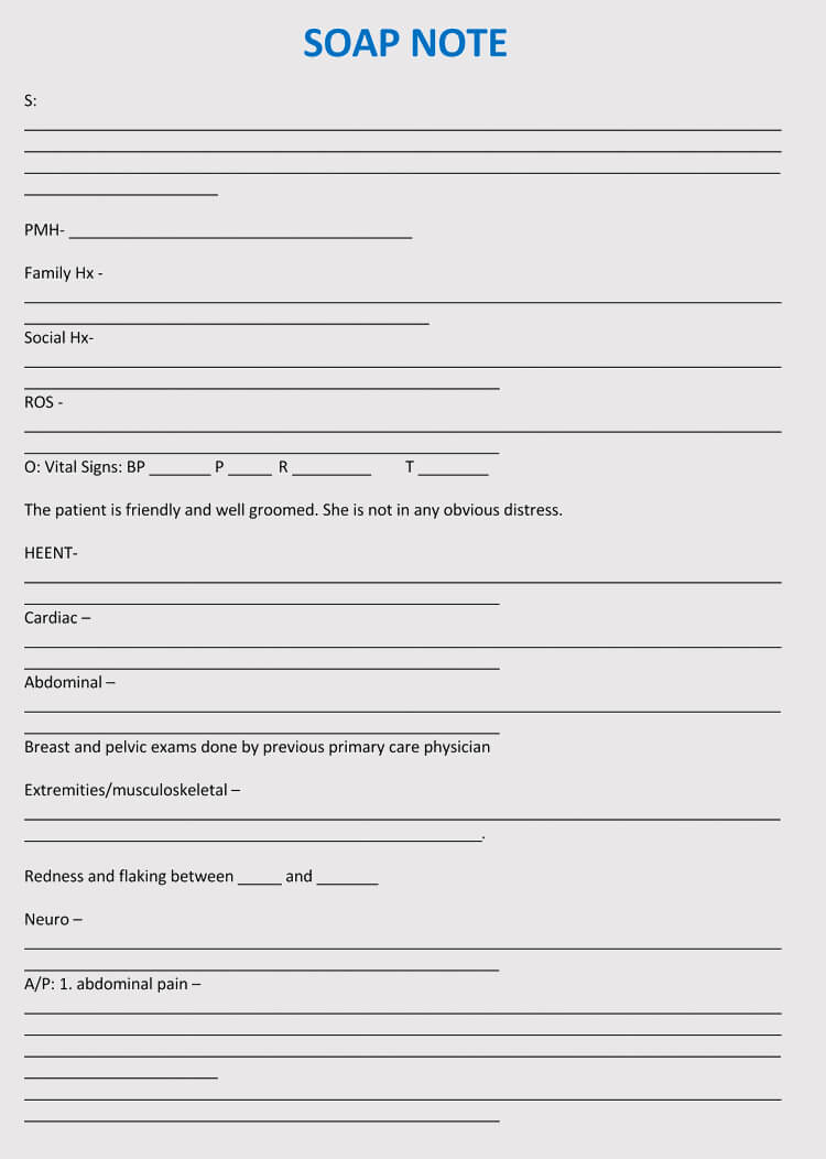 35+ Soap Note Examples (Blank Formats &amp; Writing Tips) intended for Soap Note Template Word