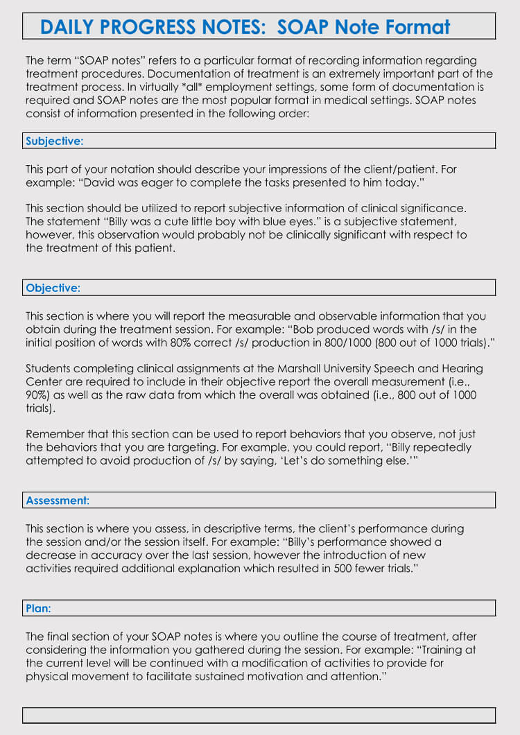 35+ Soap Note Examples (Blank Formats & Writing Tips) Within Soap Note Template Word