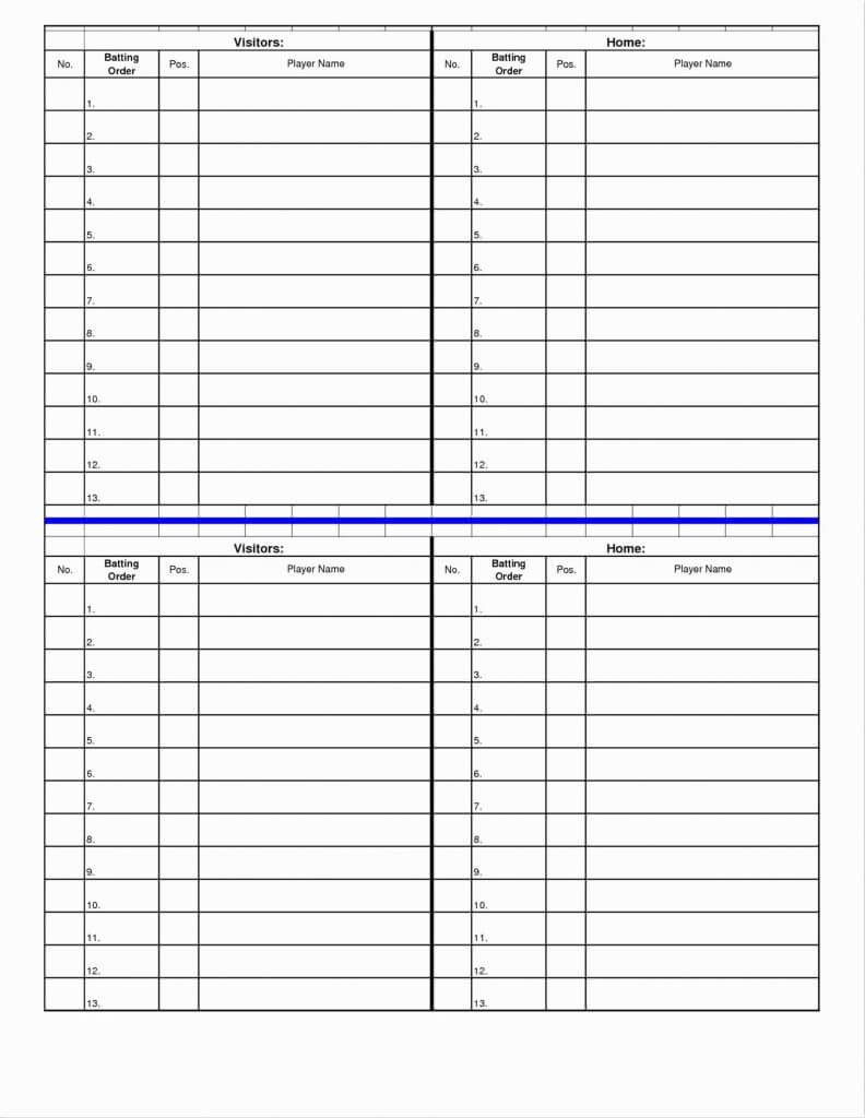 36 Placement Lineup Card Template For Softball For Format Inside Free Baseball Lineup Card Template