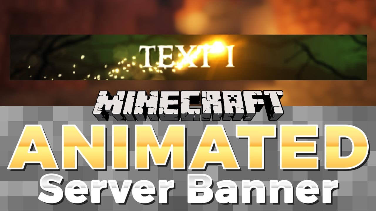 3D Advanced Minecraft Server Banner Template (Gif) – "magic Wildwood" Within Minecraft Server Banner Template