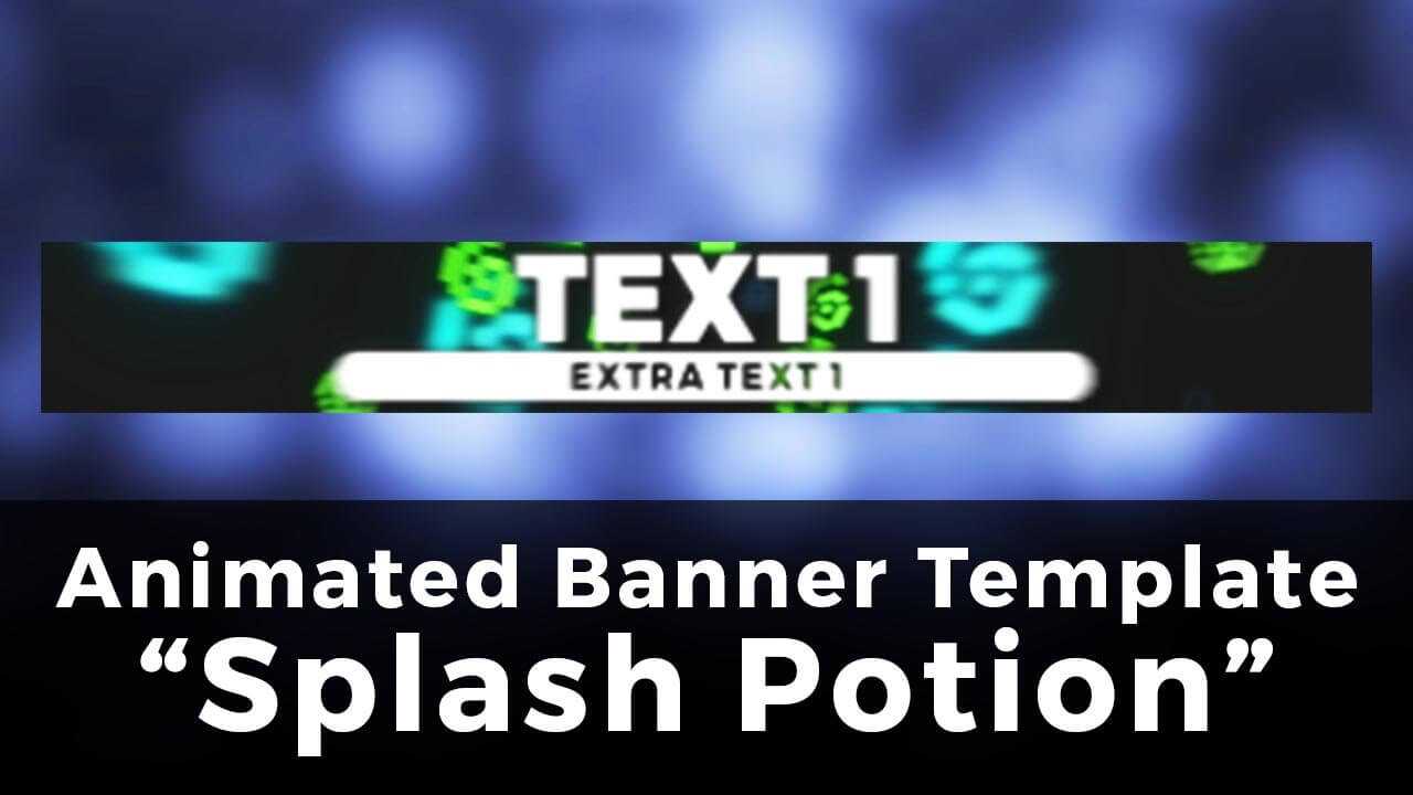 3D Advanced Minecraft Server Banner Template (Gif) – "splash Potion" With Regard To Minecraft Server Banner Template