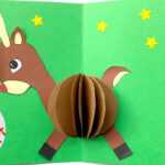 3D Christmas Card Diy – Easy Rudolph Pop Up Card – Templates – Paper Crafts Pertaining To Diy Christmas Card Templates