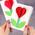 3D Heart Flower Card (With Flower Template) – Valentines And Within 3D Heart Pop Up Card Template Pdf