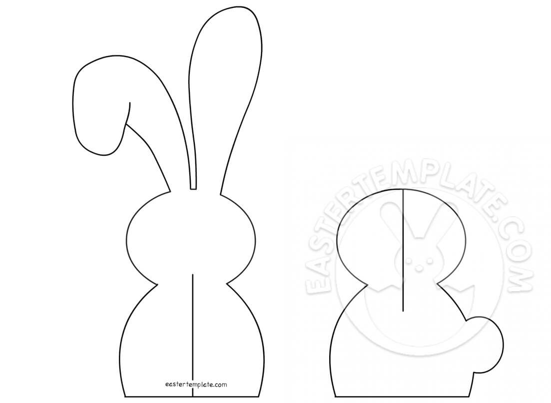 3D Paper Easter Bunny Template | Easter Template With Regard To Easter Chick Card Template