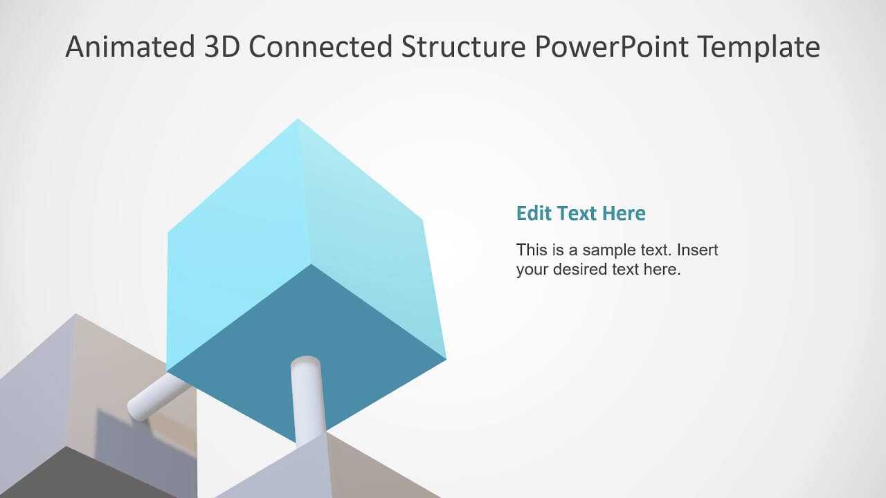 3D0056 Animated 3D Connected Structure Powerpoint Template Pertaining To Rutgers Powerpoint Template