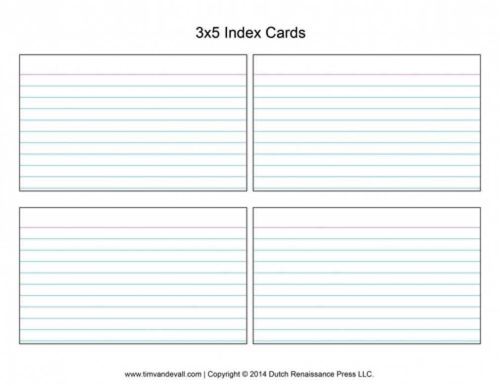 3X5 Index Card Template Word Download With Word Template For 3X5 Index Cards