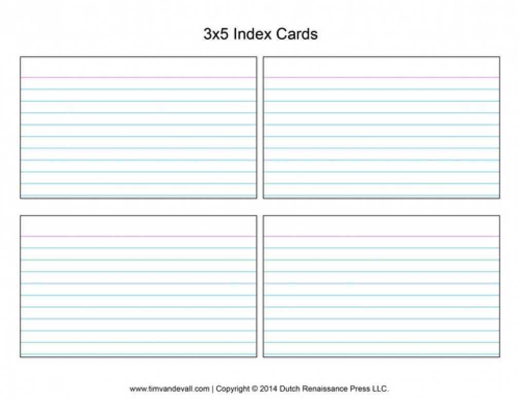 3X5 Index Card Template Word Download With Word Template For 3X5 Index Cards